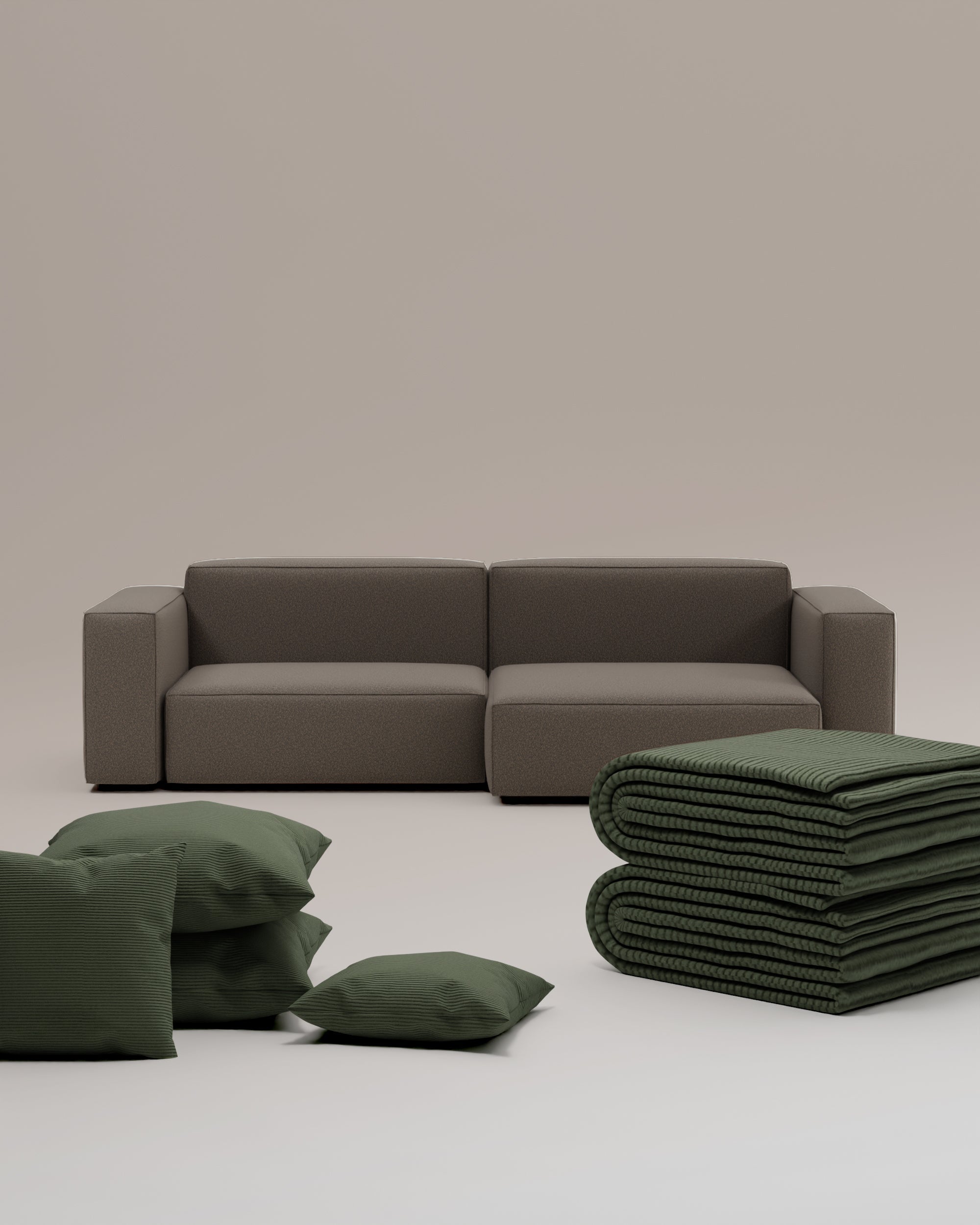 3 in 1 set Harvey 4 seater modular corner sofa with bed function