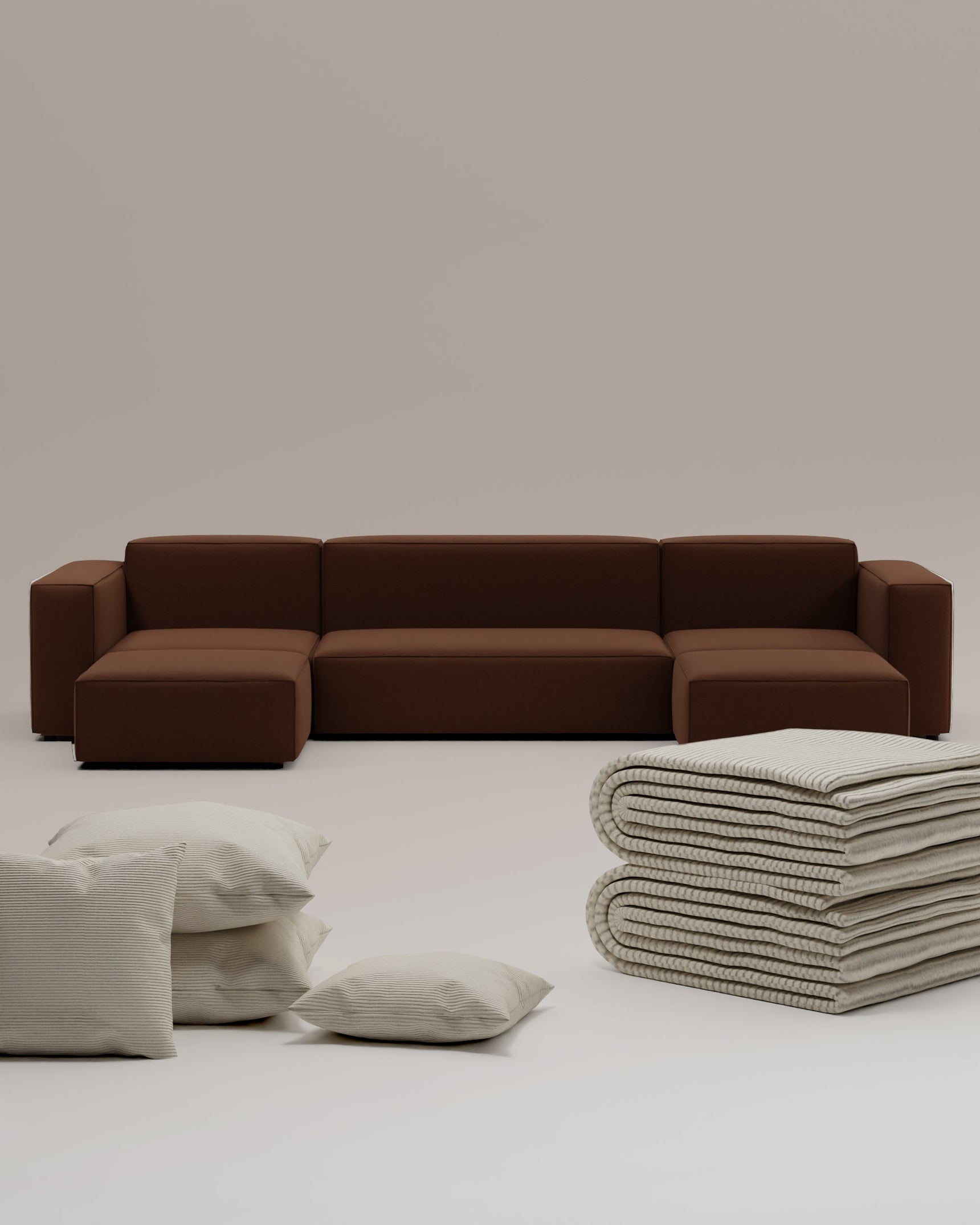 3 in 1 set Harvey U-shaped modular sofa / lounge with bed function