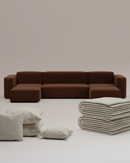 3 in 1 set Divano modulare Harvey a forma di U / salotto con funzione letto