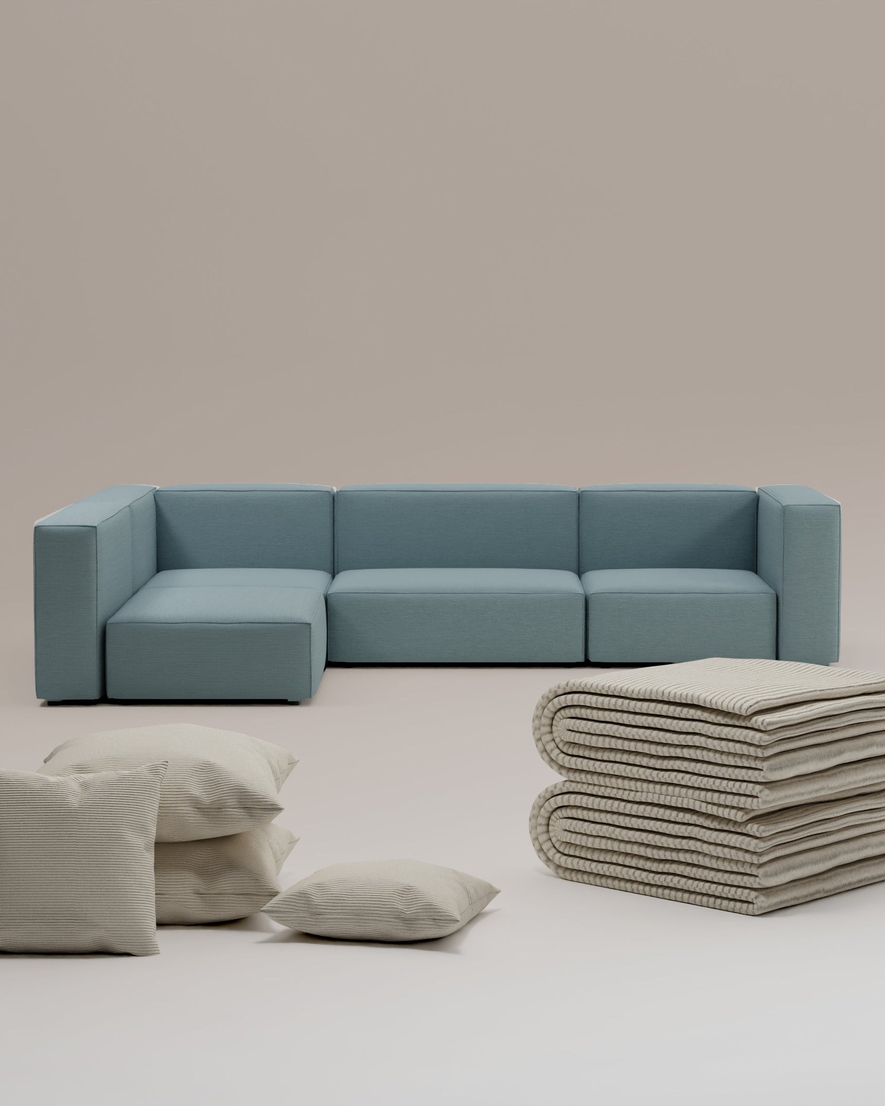 3 in 1 set Harvey XL modular corner sofa with bed function
