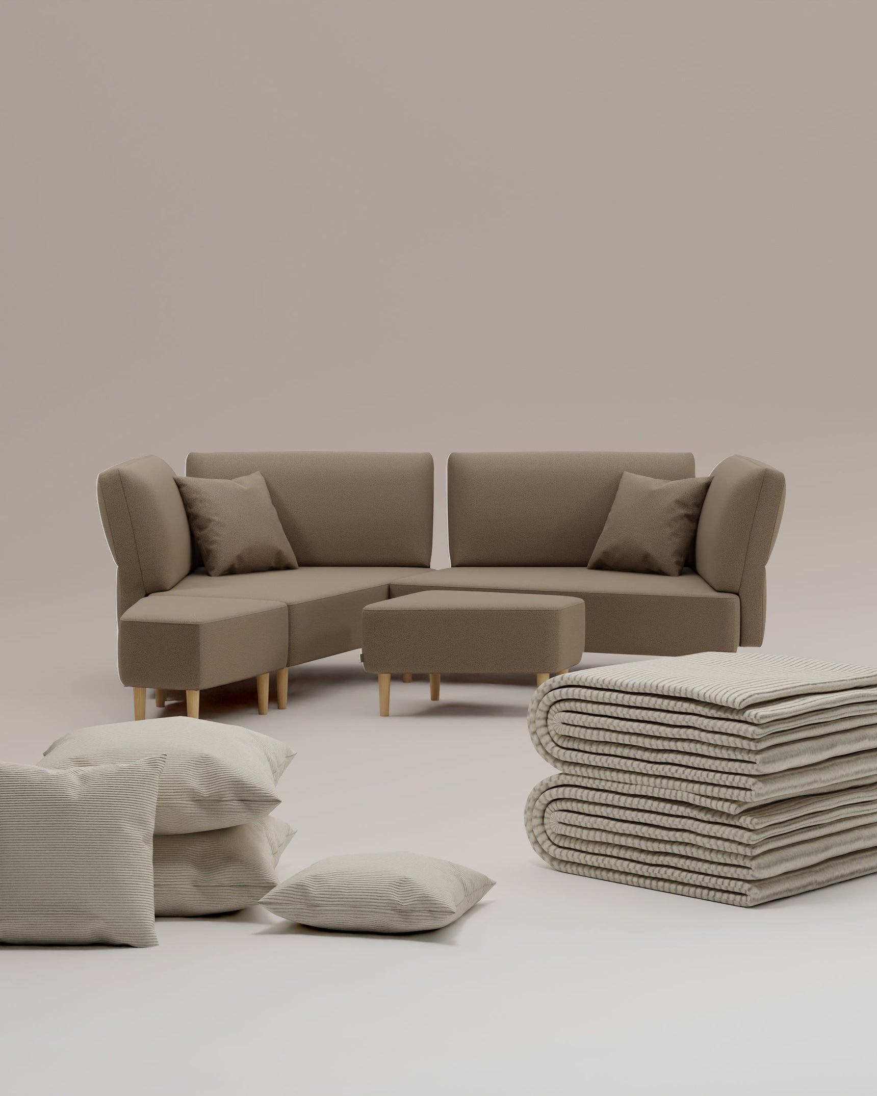 3 in 1 set Divano modulare Mike con funzione letto