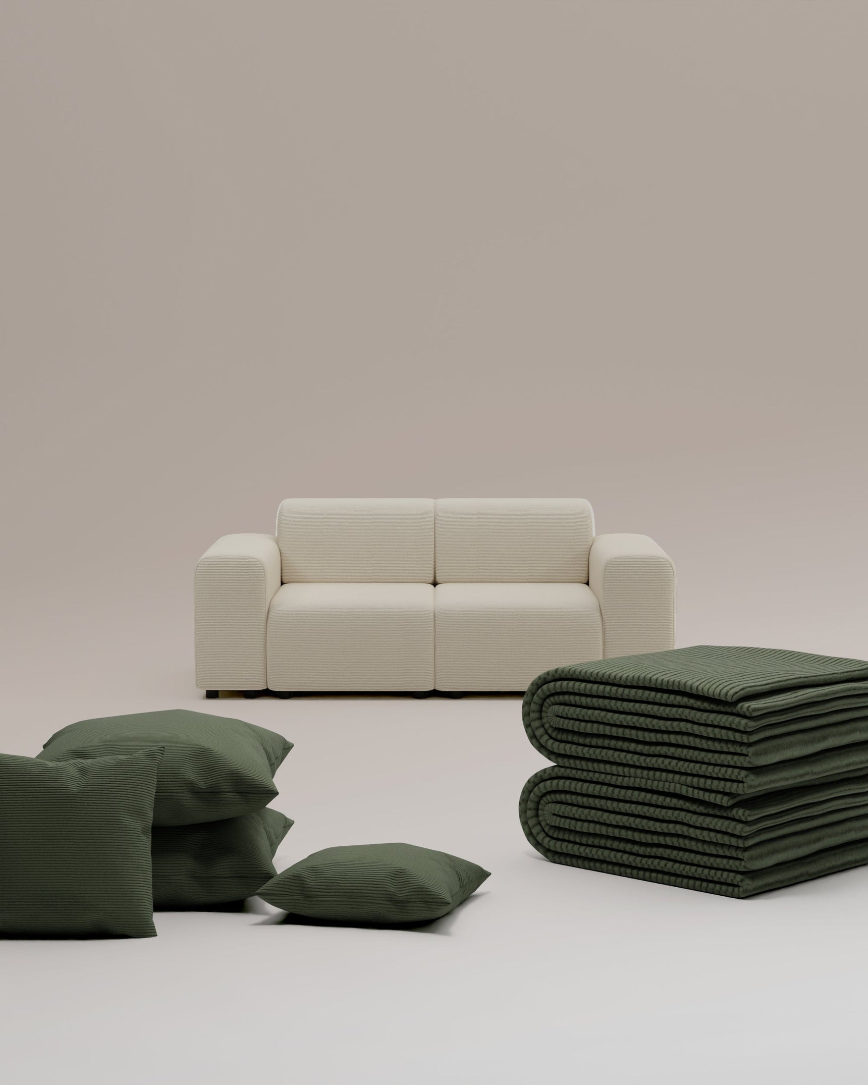 3 in 1 set Nina 2-seater modular sofa with bed function