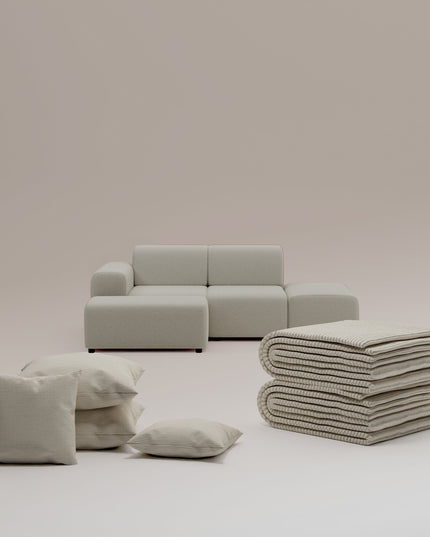 3 in 1 set Divano angolare modulare Nina a 4 posti Mini con funzione letto