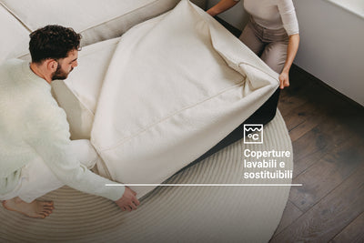 Divano modulare Amy 4 posti con funzione letto