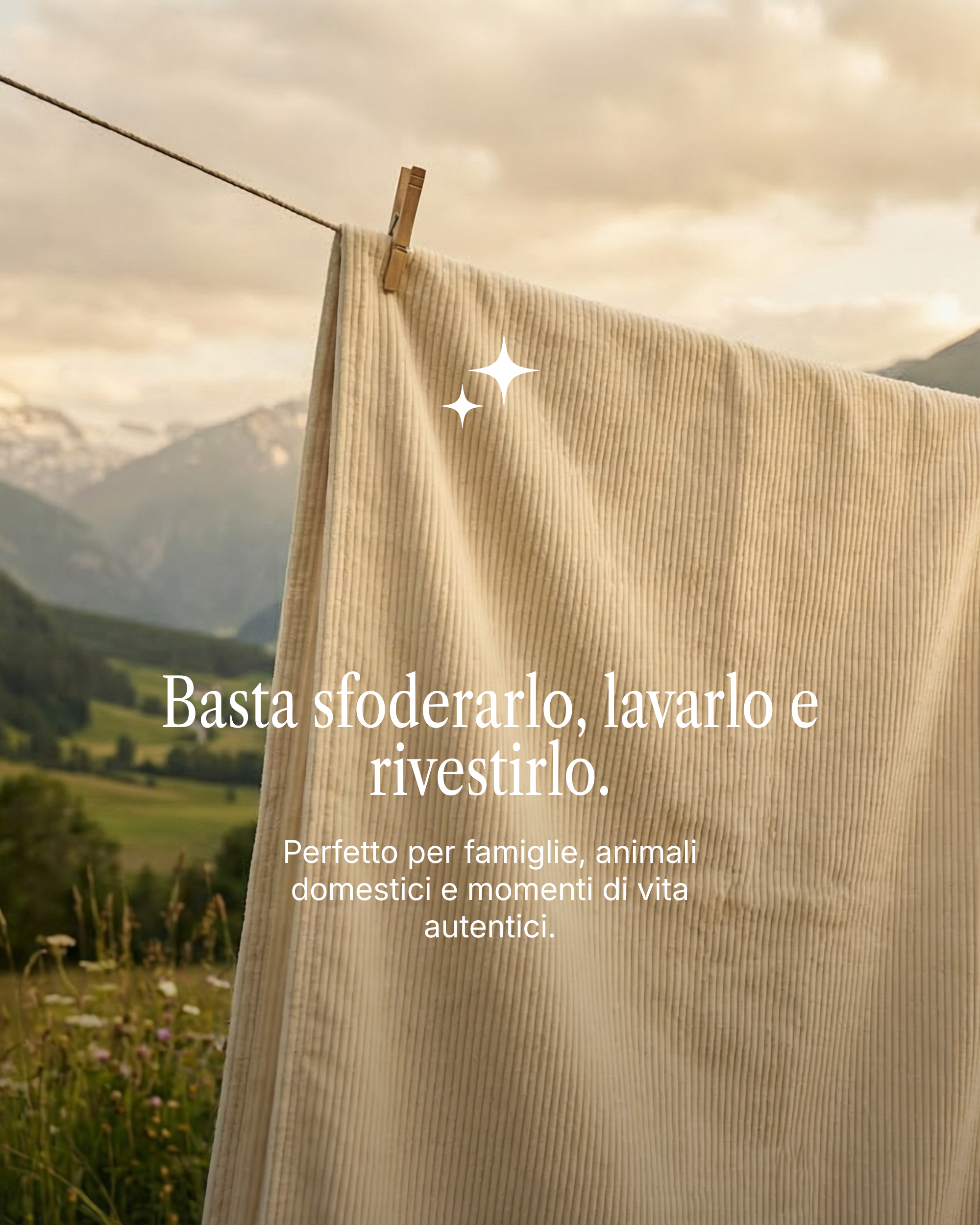 Divano modulare Terra L 4 posti con funzione letto