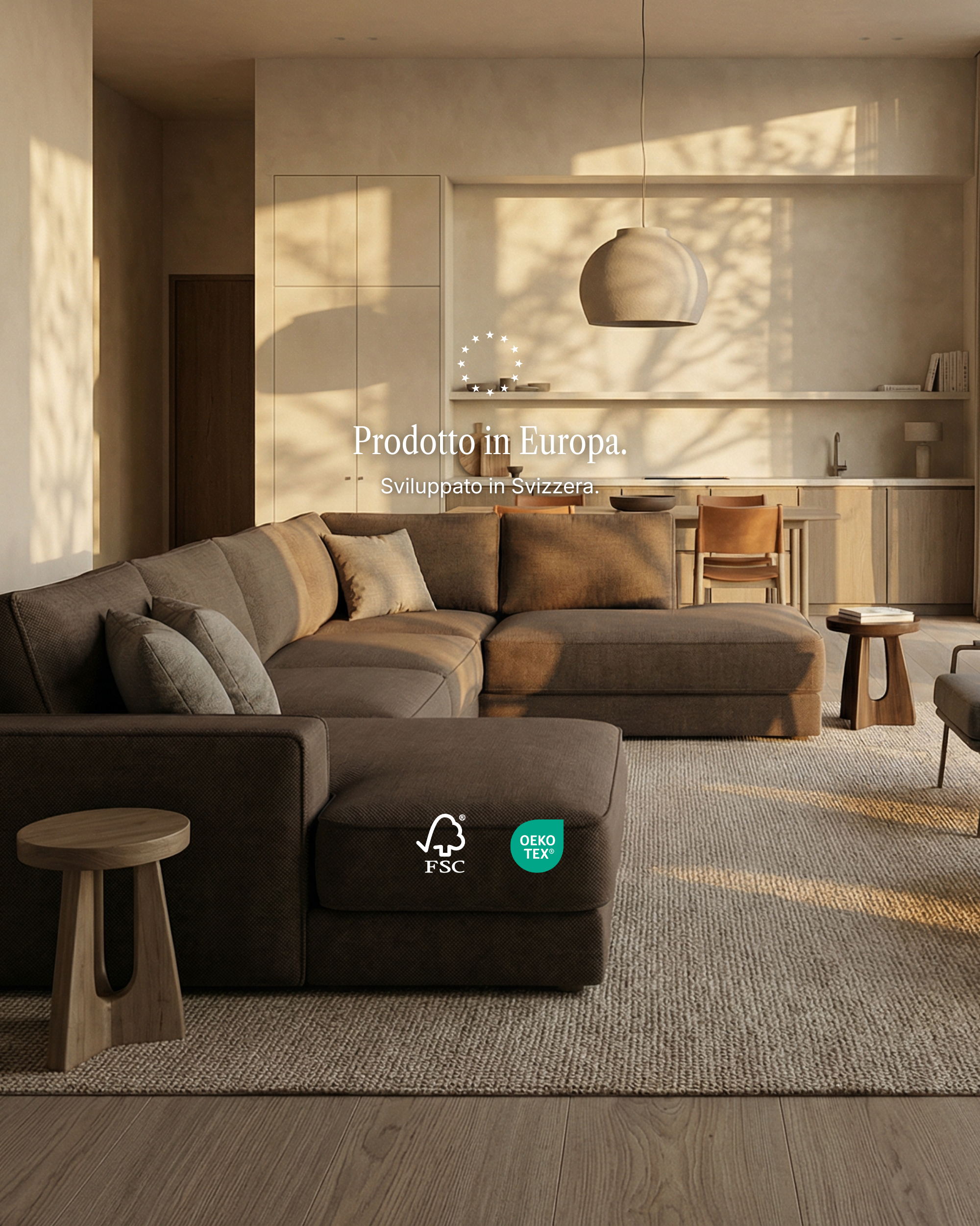 Divano modulare Terra L 4 posti con funzione letto