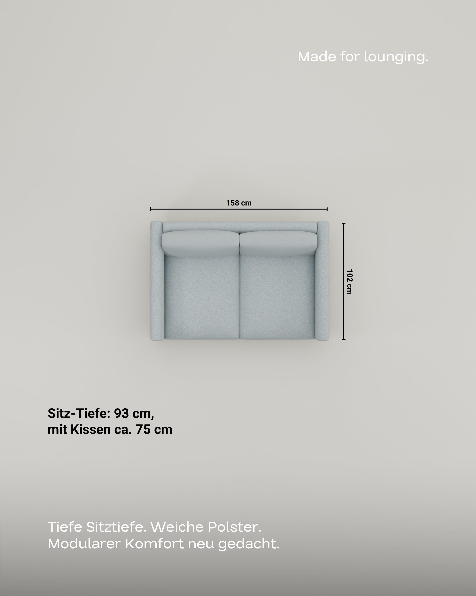 Aera 2 seater modular sofa
