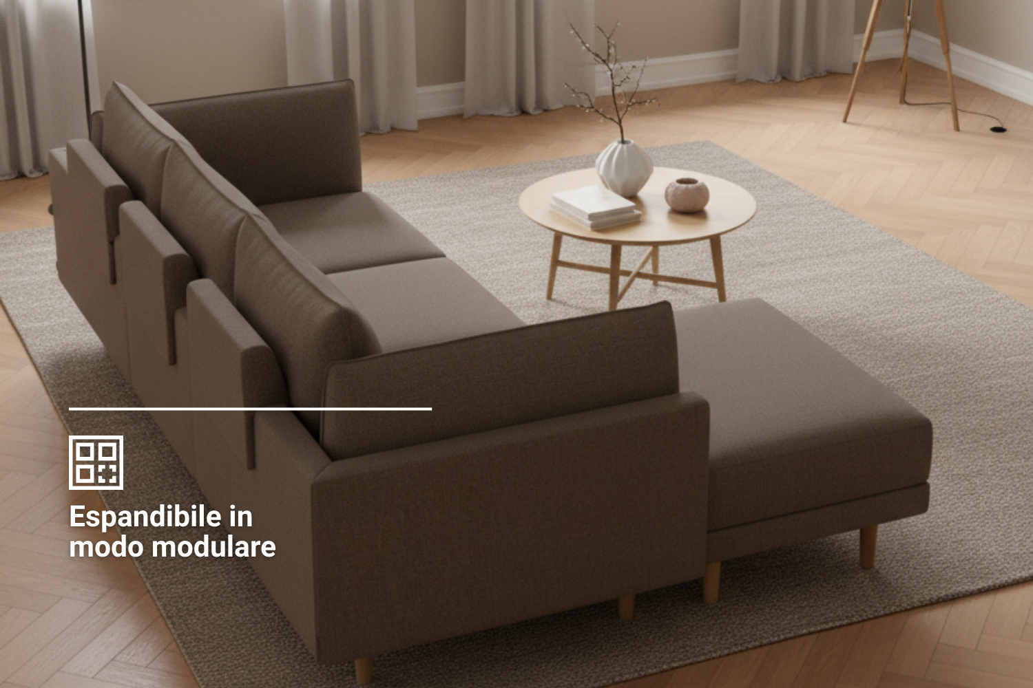 Modular sofa Donna XL corner with bed function