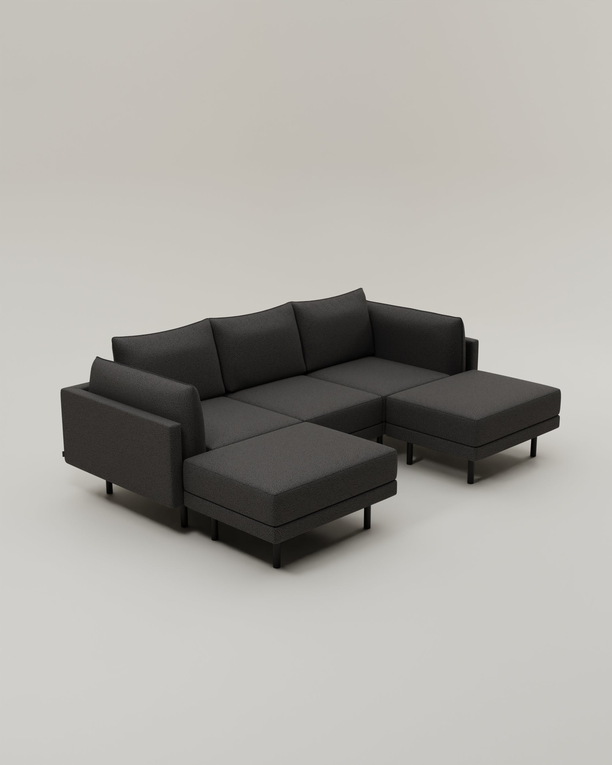 Donna U-shaped modular sofa with bed function