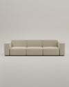 Modular and washable Harvey 4-seater sofa with bed function