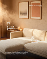 Divano modulare Aera 3 posti con pouf