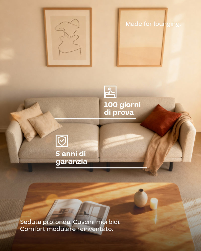 Divano modulare Aera 2.5 posti