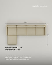 Divano modulare Aera 5 posti