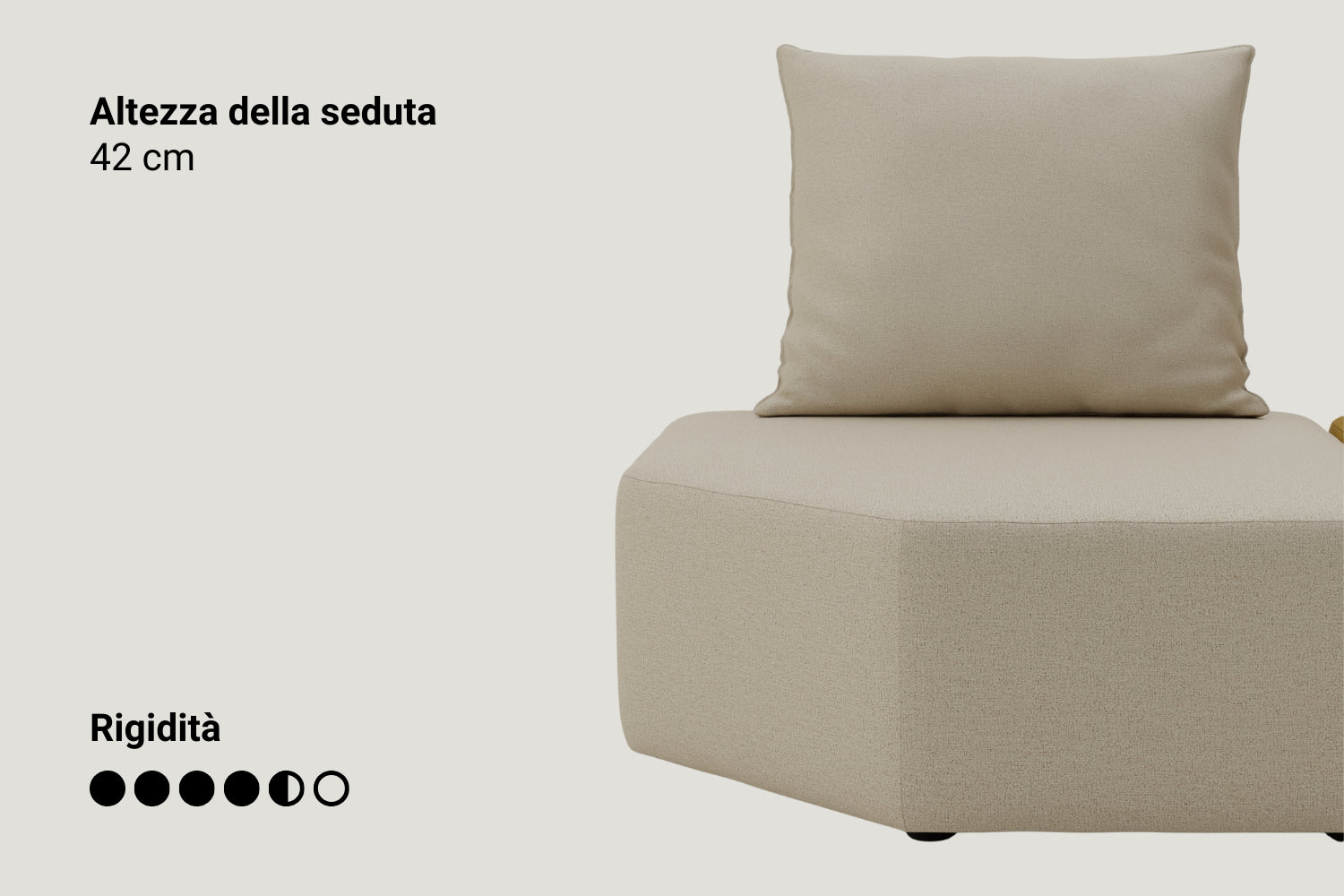 Divano modulare Katrina con funzione di riposo