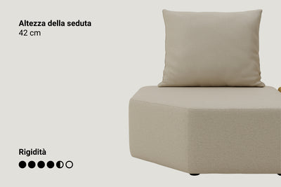 Divano modulare Katrina con funzione di riposo