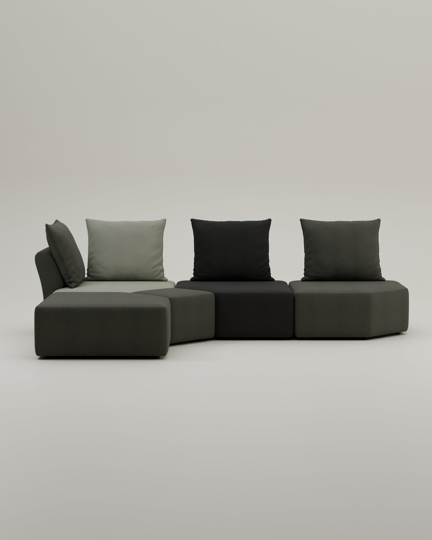 Divano modulare Katrina con funzione di riposo