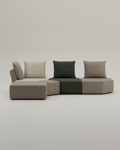 Divano modulare Katrina con funzione di riposo