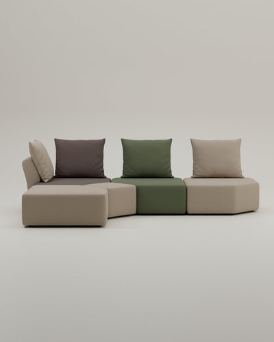 Divano modulare Katrina con funzione di riposo