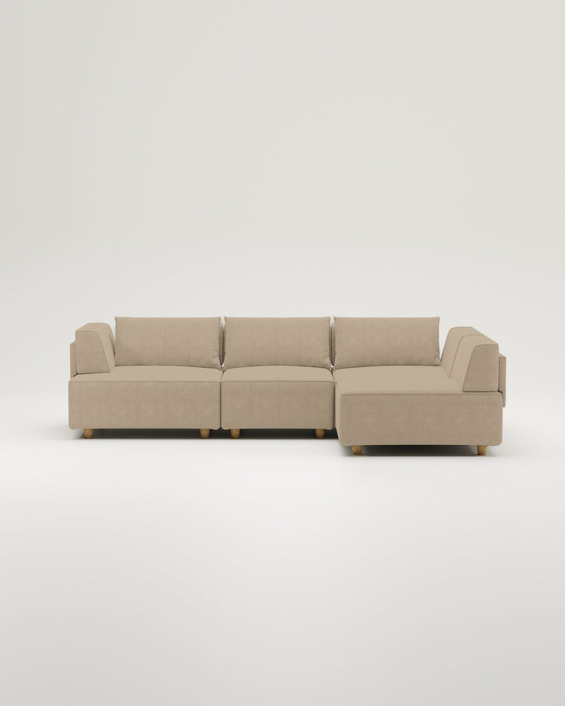 Divano modulare Louis a 4 posti con funzione letto