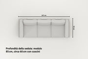 Divano modulare Donna s con funzione di sonno