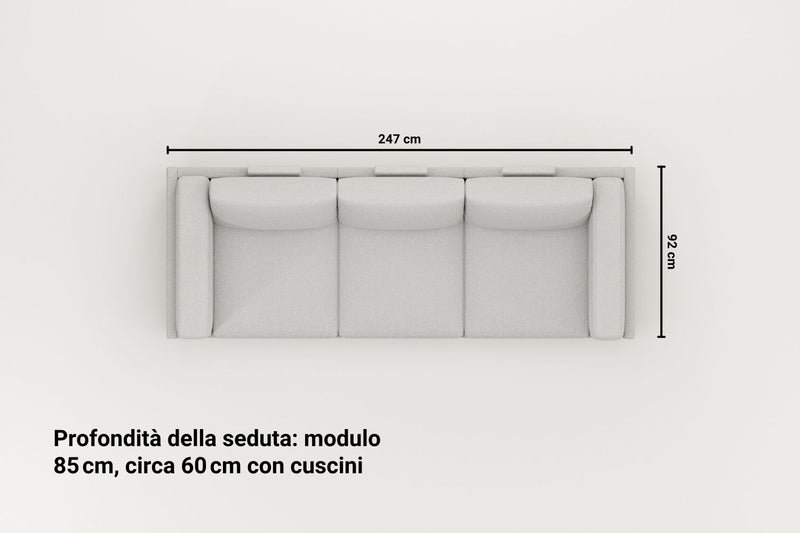 Divano modulare Donna s con funzione di sonno