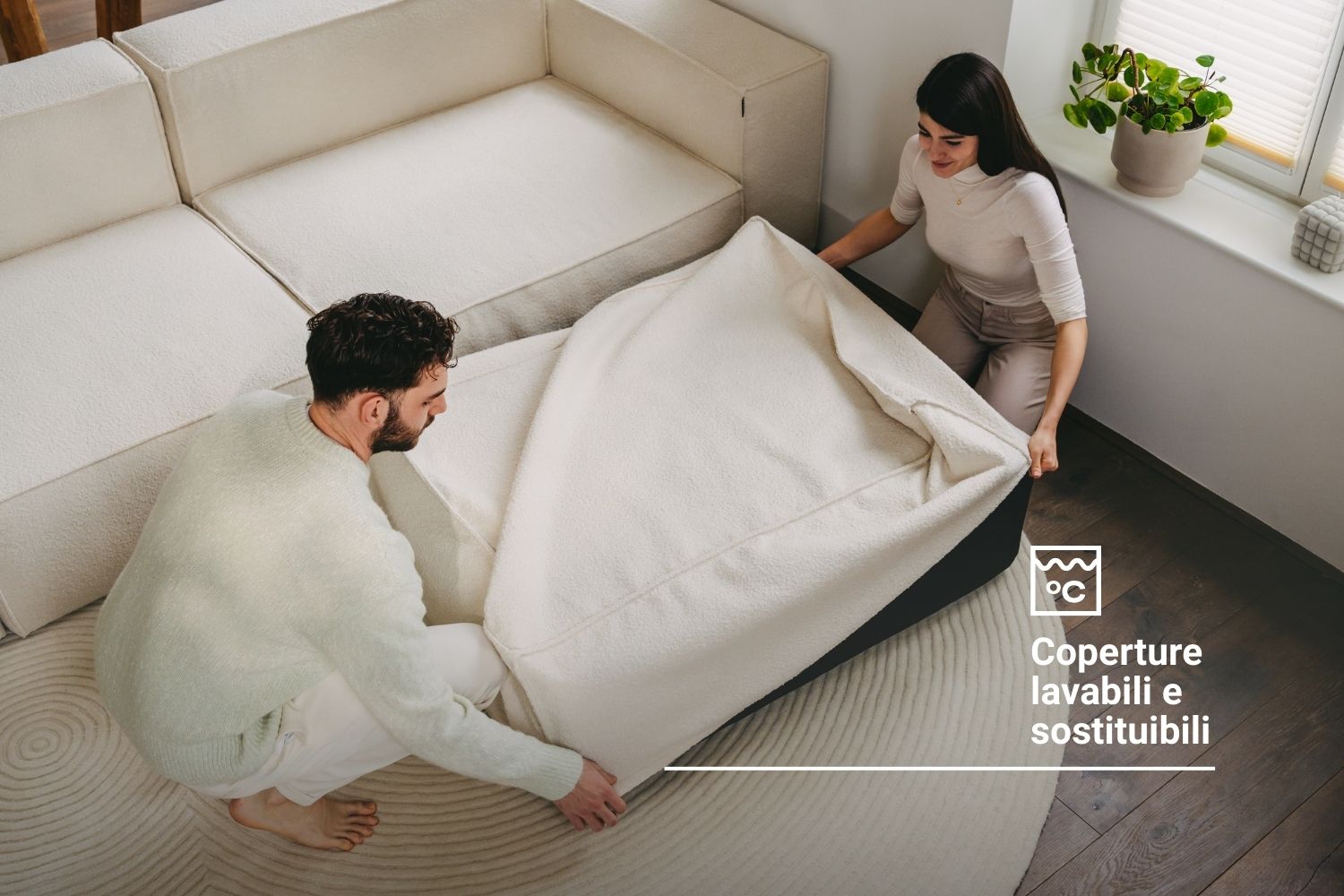 Harvey 3-seater modular corner sofa with bed function