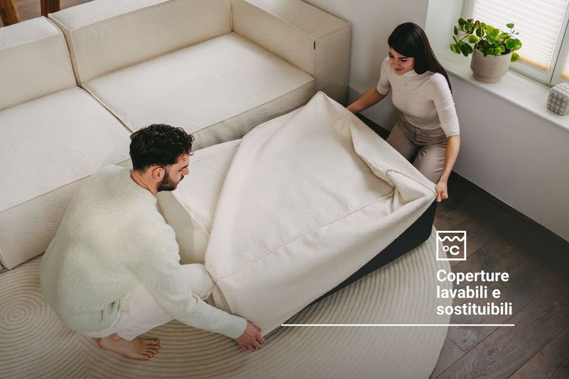 Divano modulare Harvey 3 posti con funzione letto