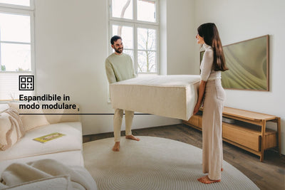 Divano modulare Harvey 4 posti a L con funzione letto