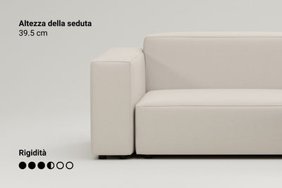 Divano modulare ad angolo Harvey 3 posti con funzione letto