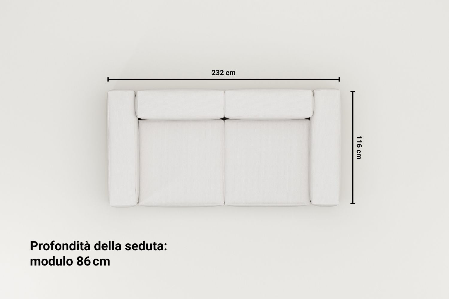 Harvey 2 seater modular sofa