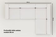 Divano modulare ad angolo Harvey XL con funzione letto