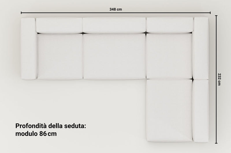 Divano modulare ad angolo Harvey XL con funzione letto