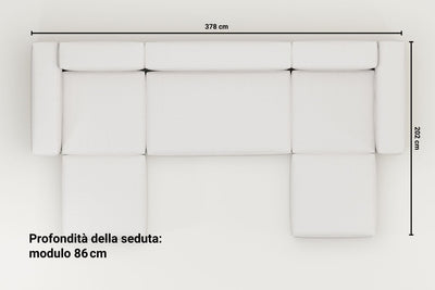 Divano modulare Harvey a forma di U / salotto con funzione letto