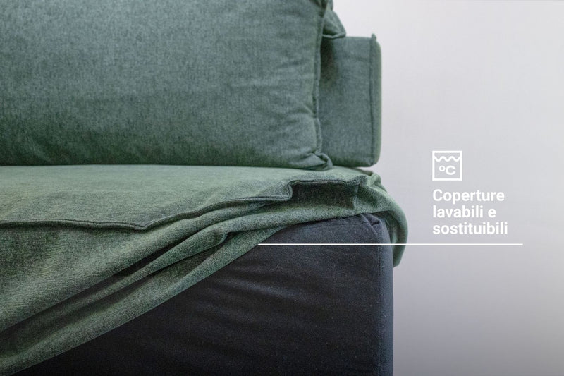 Divano modulare Louis a 4 posti con funzione letto