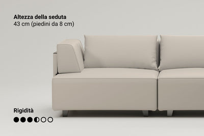 Rivestimento in tessuto - Divano modulare Louis a 5 posti