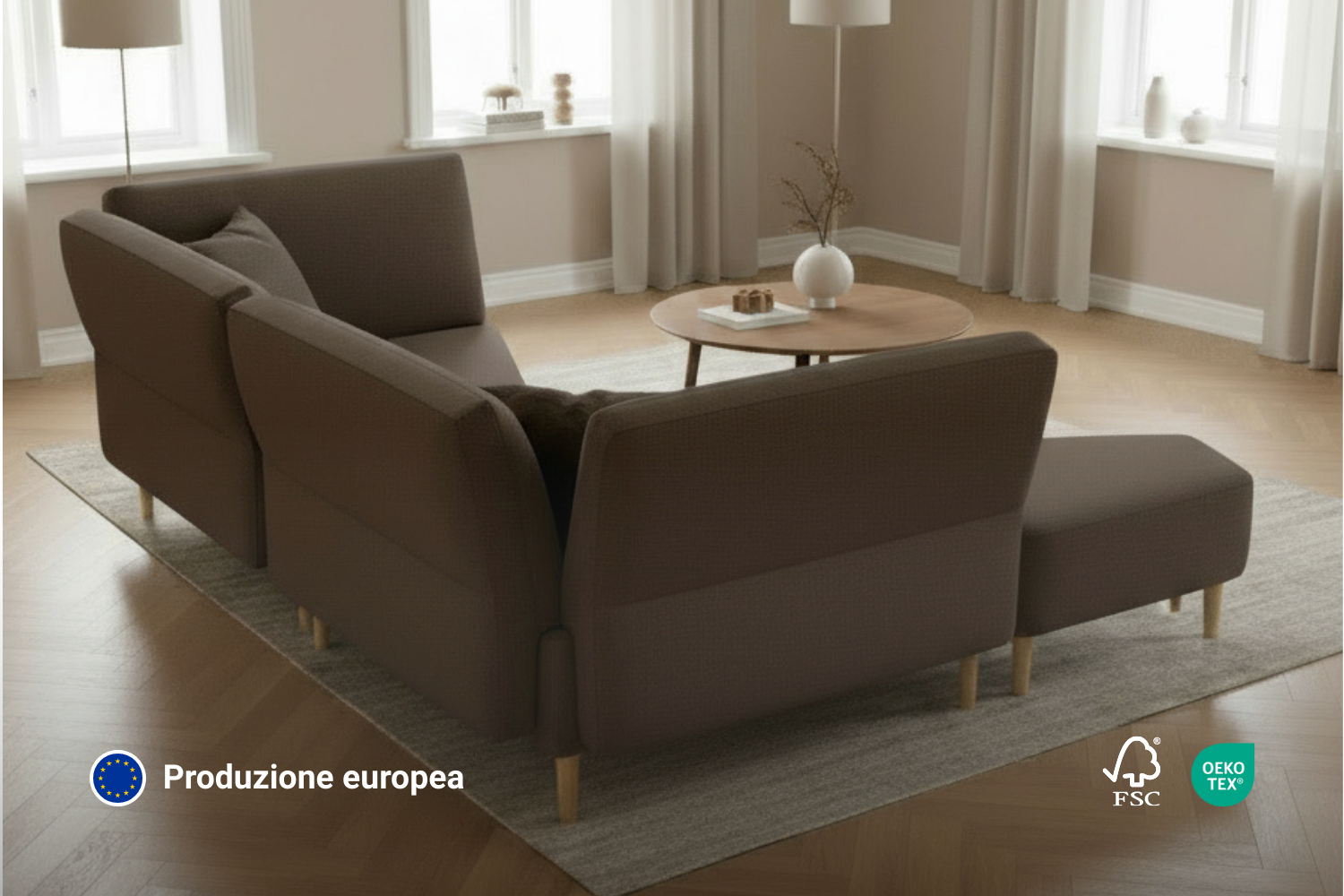 Mike modular sofa with bed function