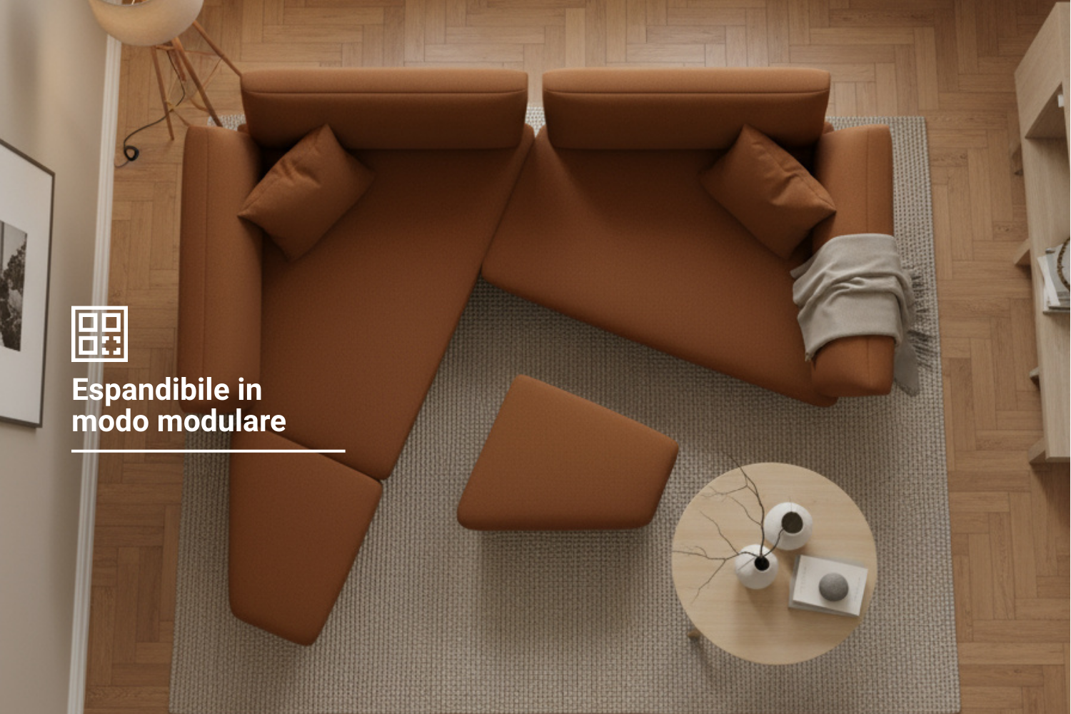 Mike modular sofa with bed function