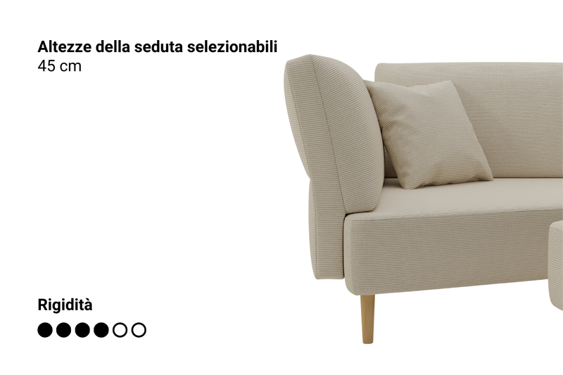 Divano modulare Mike con funzione letto