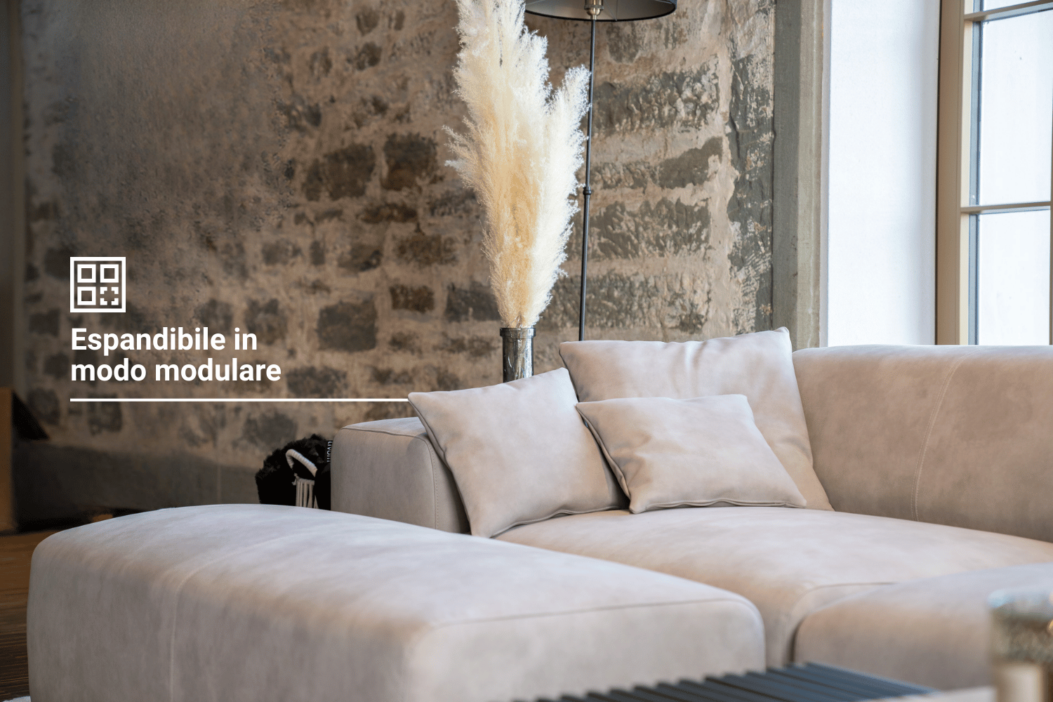 Nina 2-seater modular sofa with bed function