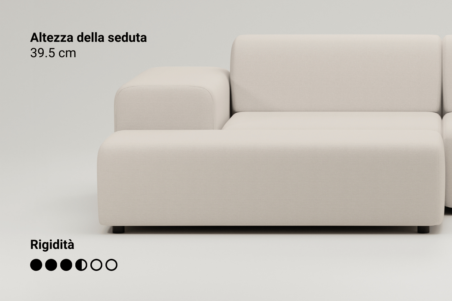 Nina 2-seater modular sofa with bed function