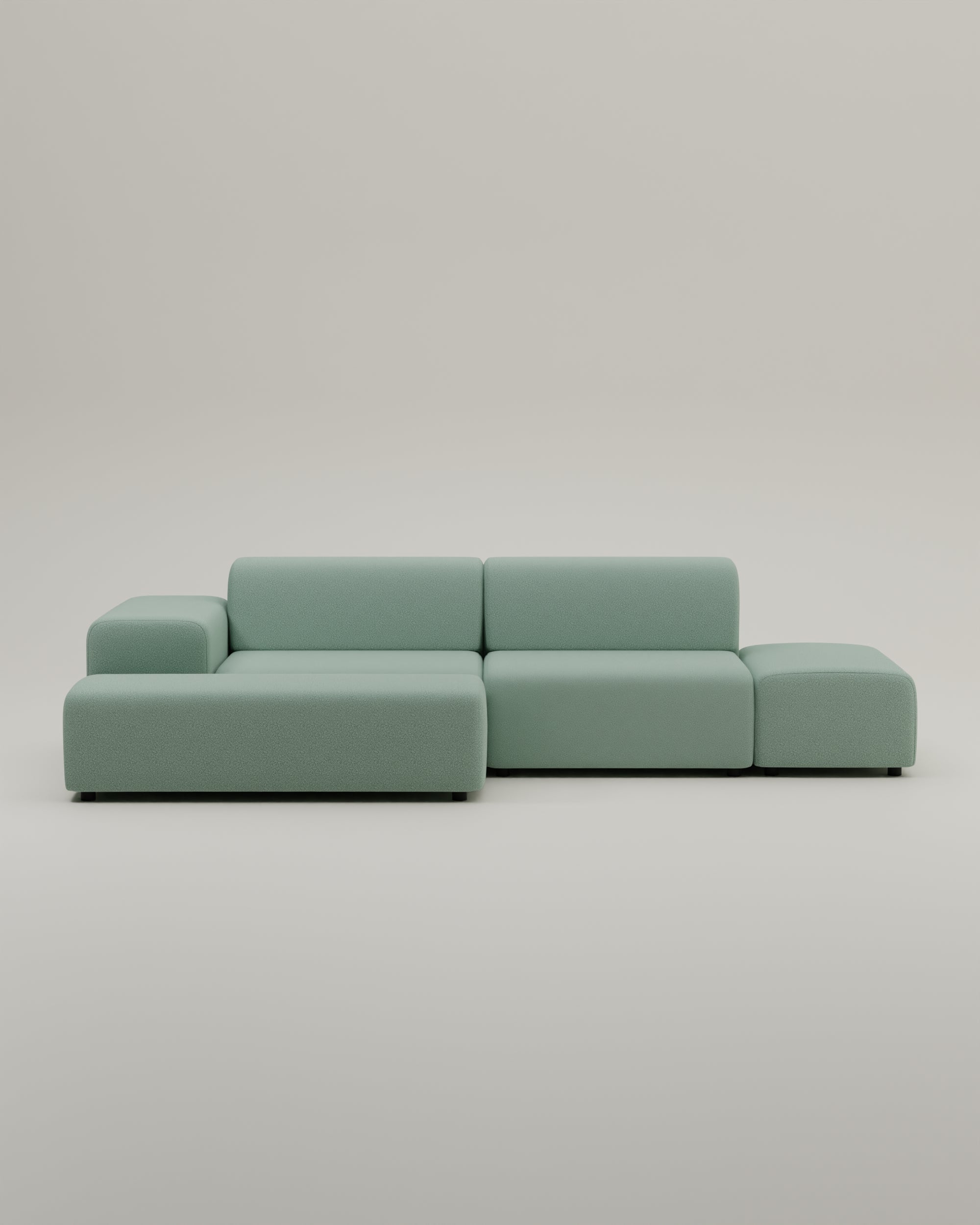 Stoffbezug - Modulares Ecksofa Nina 4-Sitzer