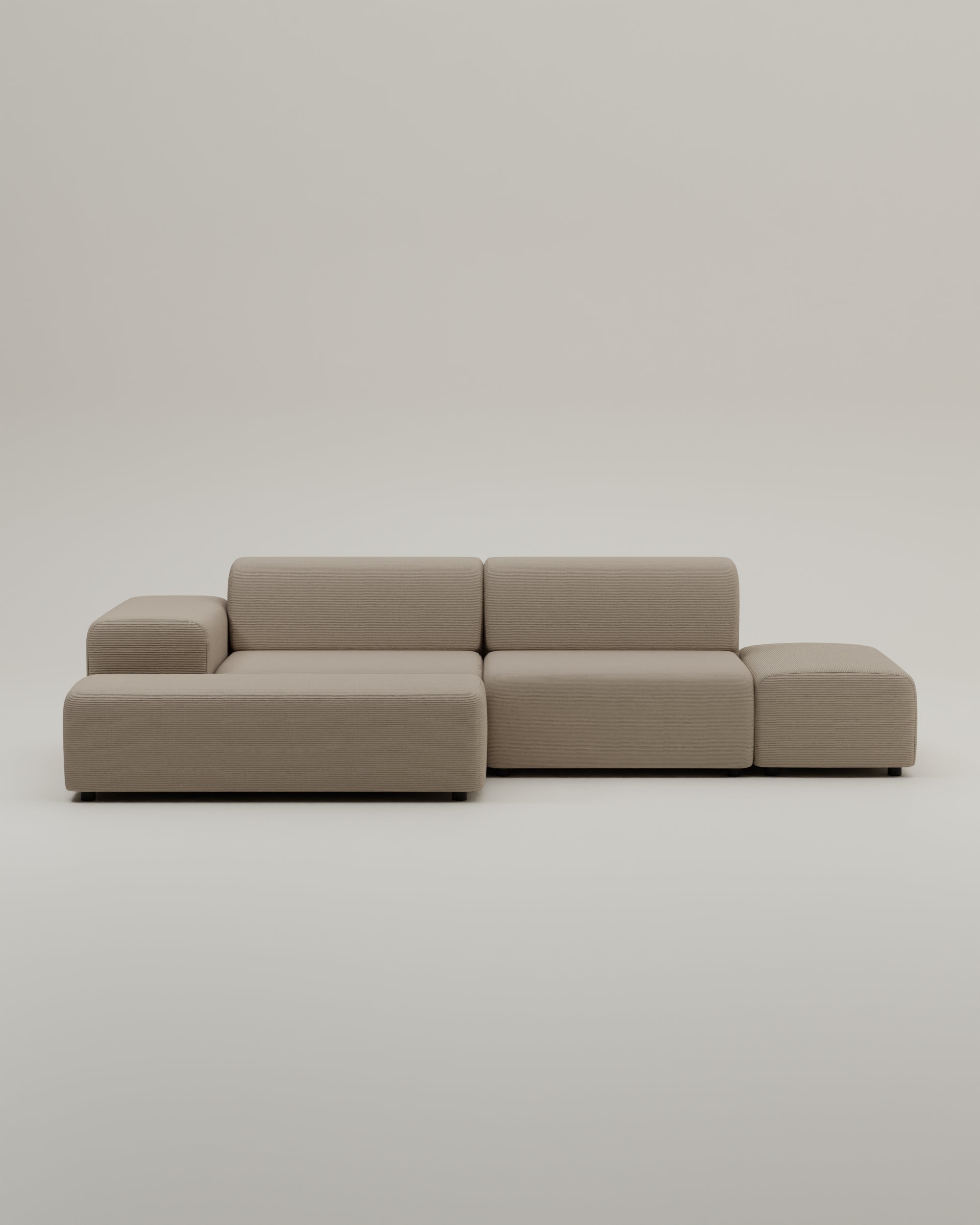Stoffbezug - Modulares Ecksofa Nina 4-Sitzer