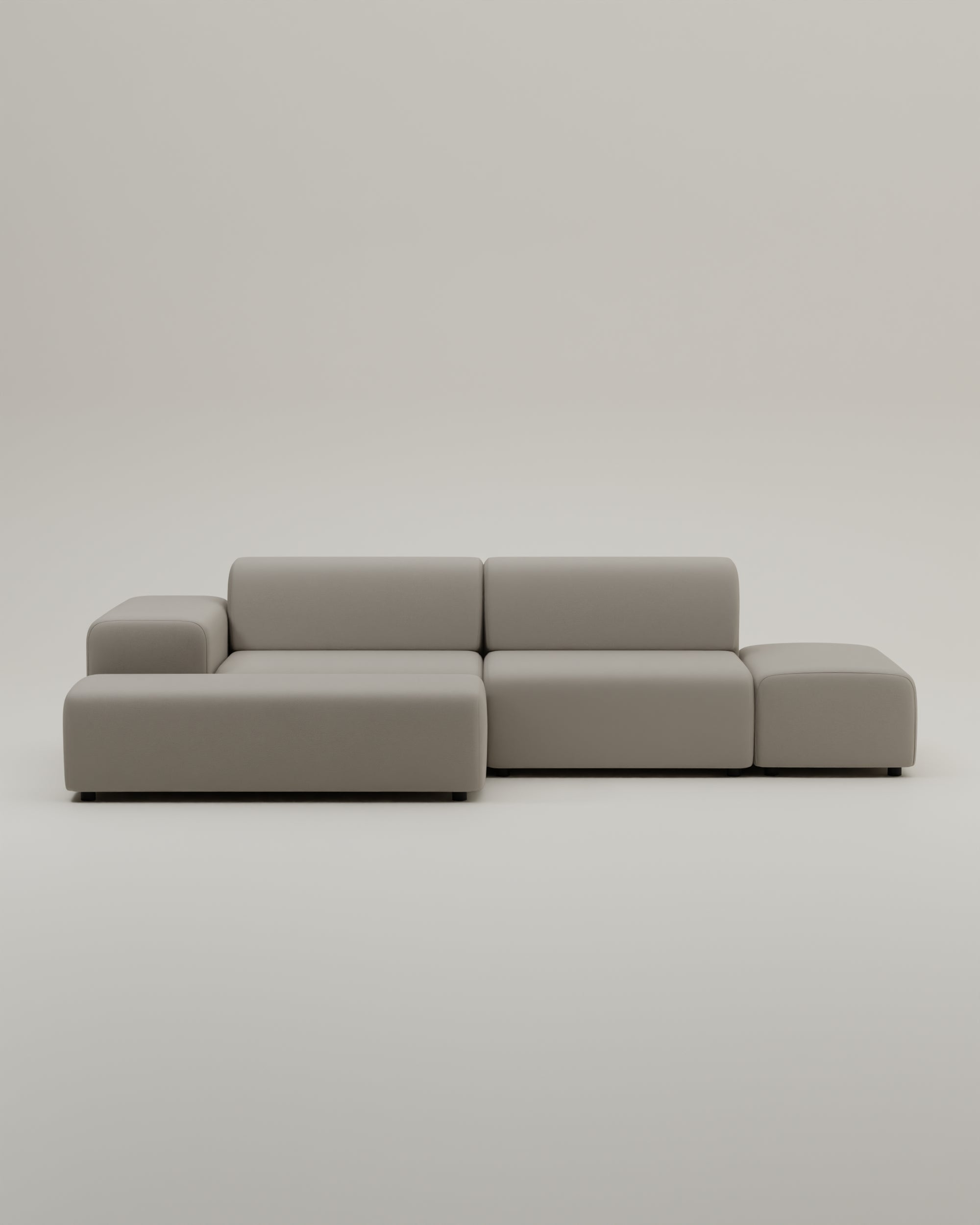 Stoffbezug - Modulares Ecksofa Nina 4-Sitzer