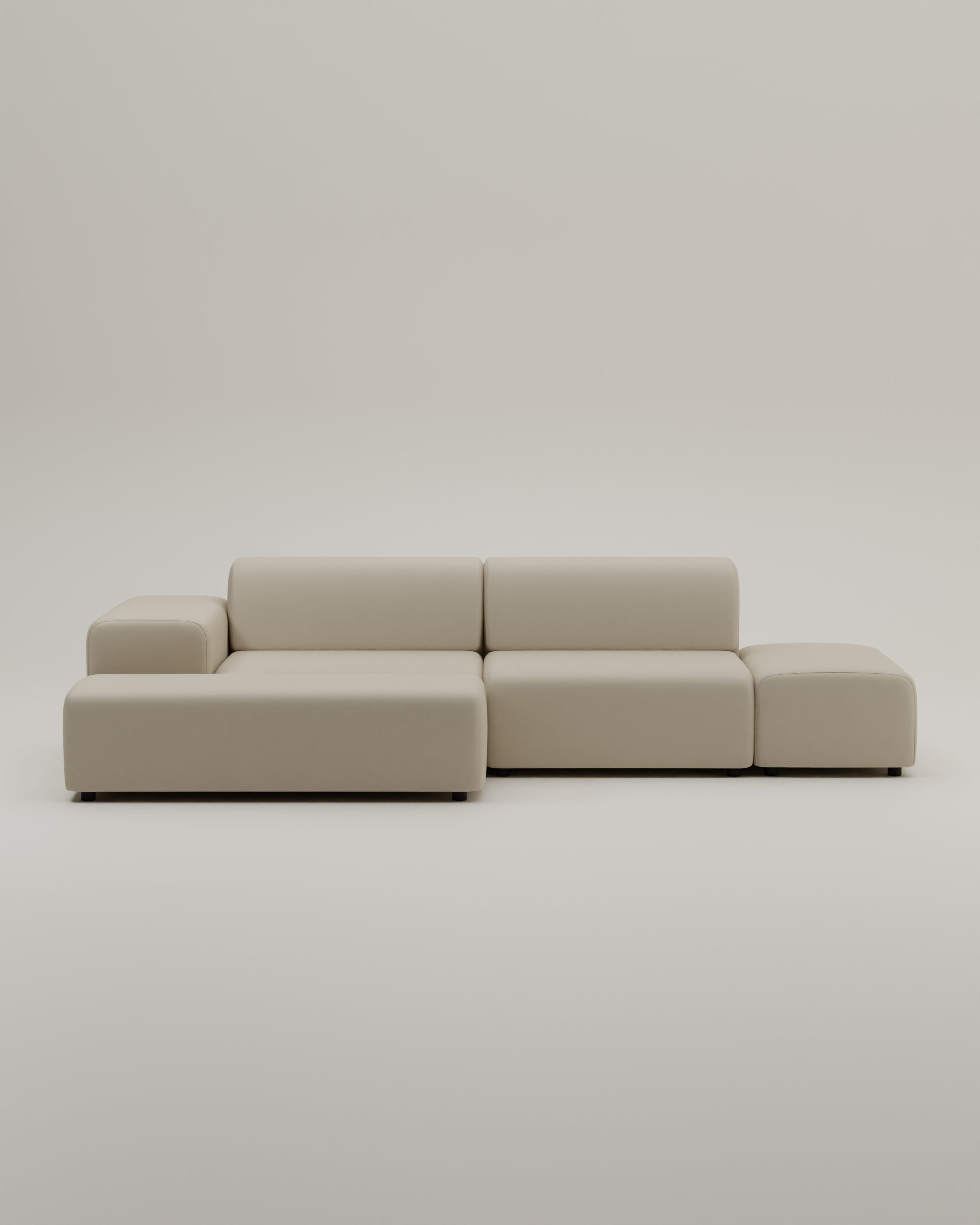 Stoffbezug - Modulares Ecksofa Nina 4-Sitzer