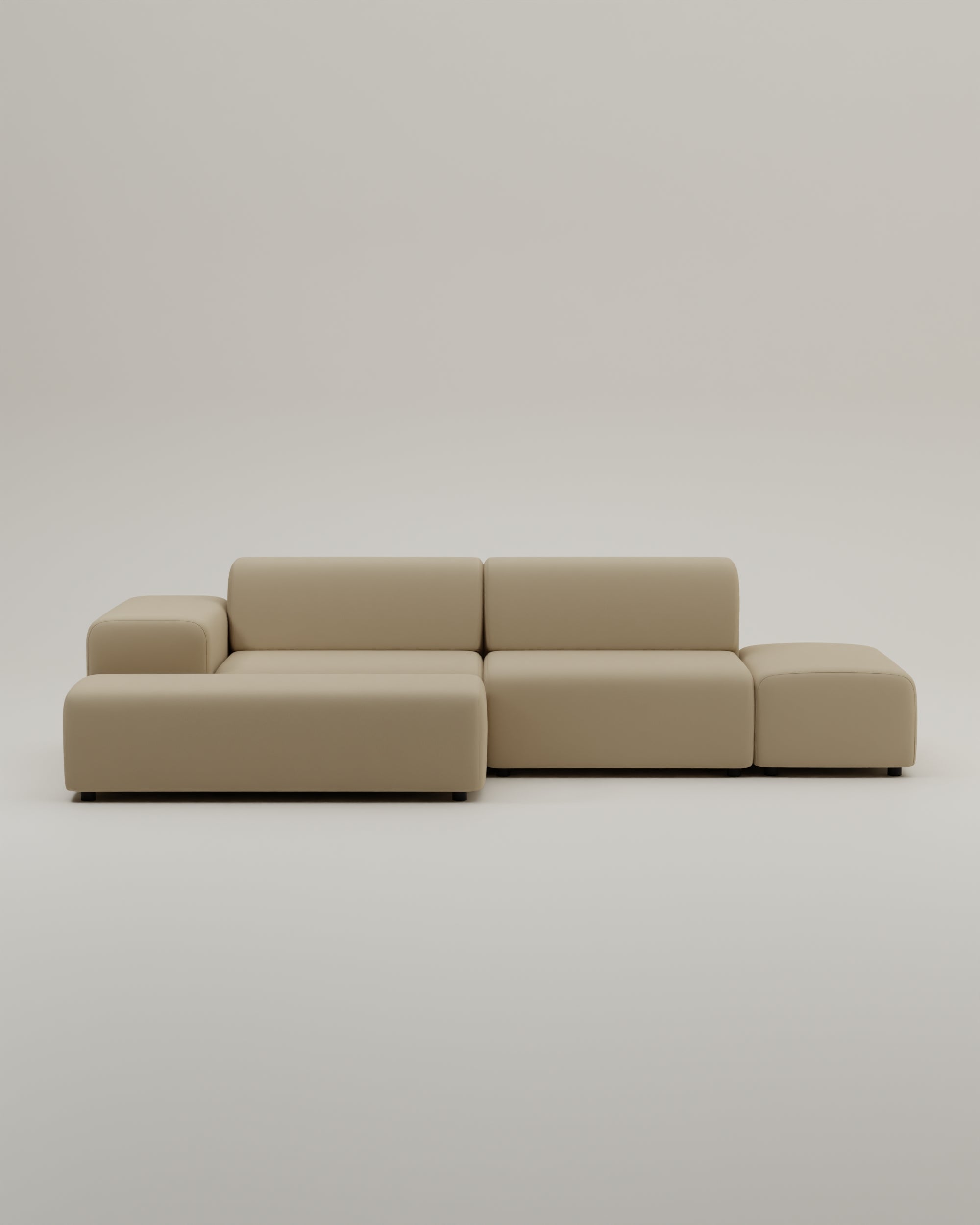 Stoffbezug - Modulares Ecksofa Nina 4-Sitzer