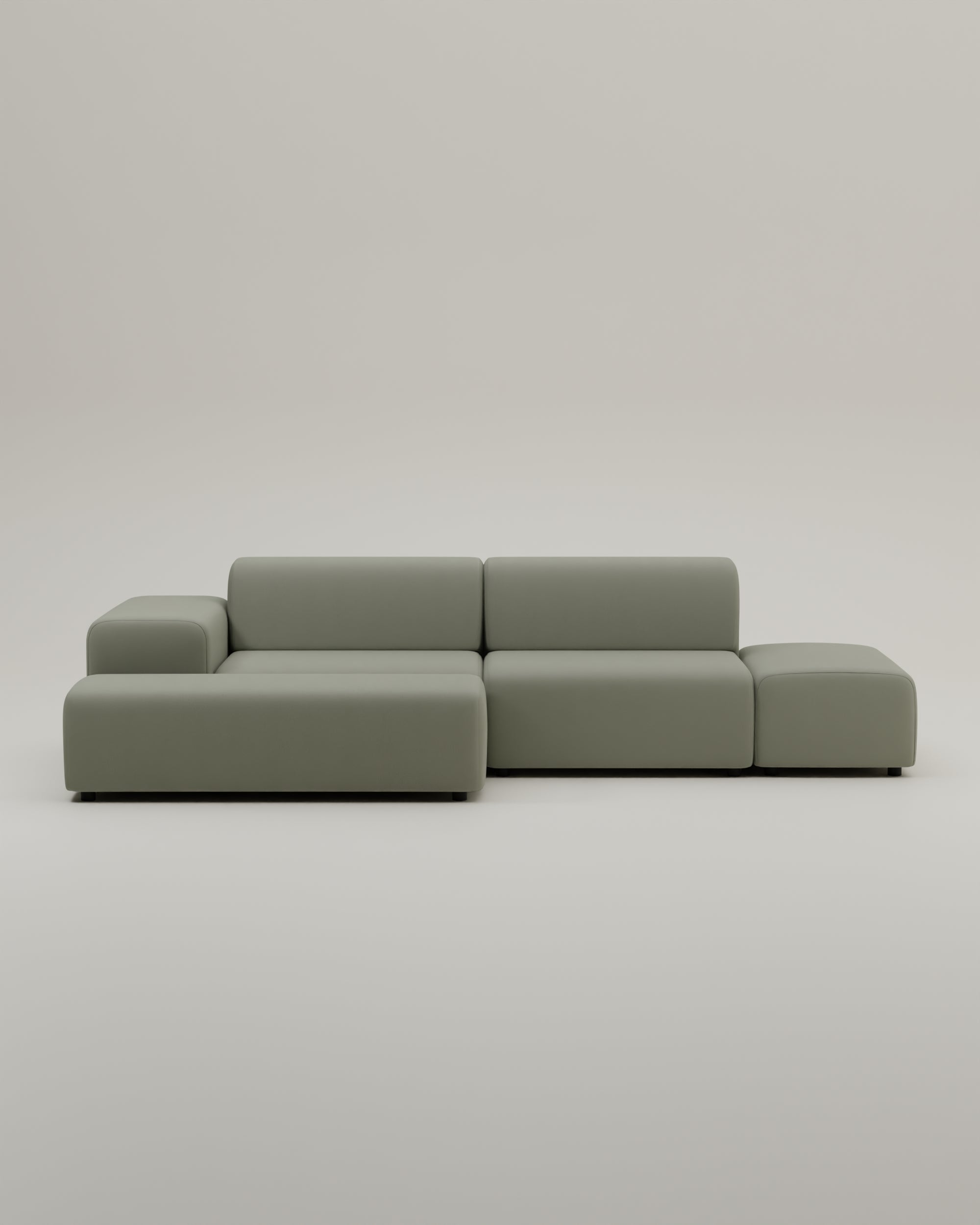 Stoffbezug - Modulares Ecksofa Nina 4-Sitzer