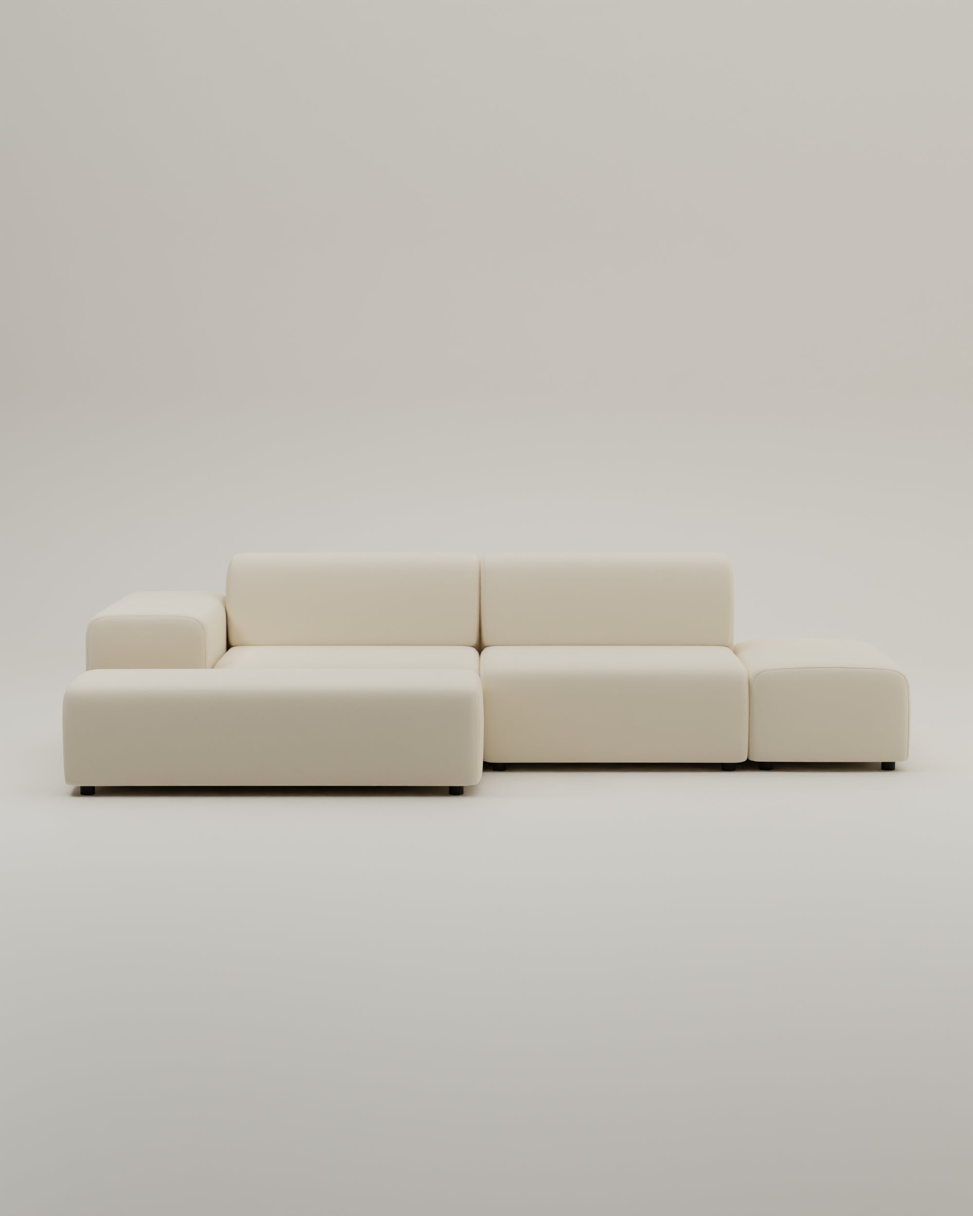 Stoffbezug - Modulares Ecksofa Nina 4-Sitzer