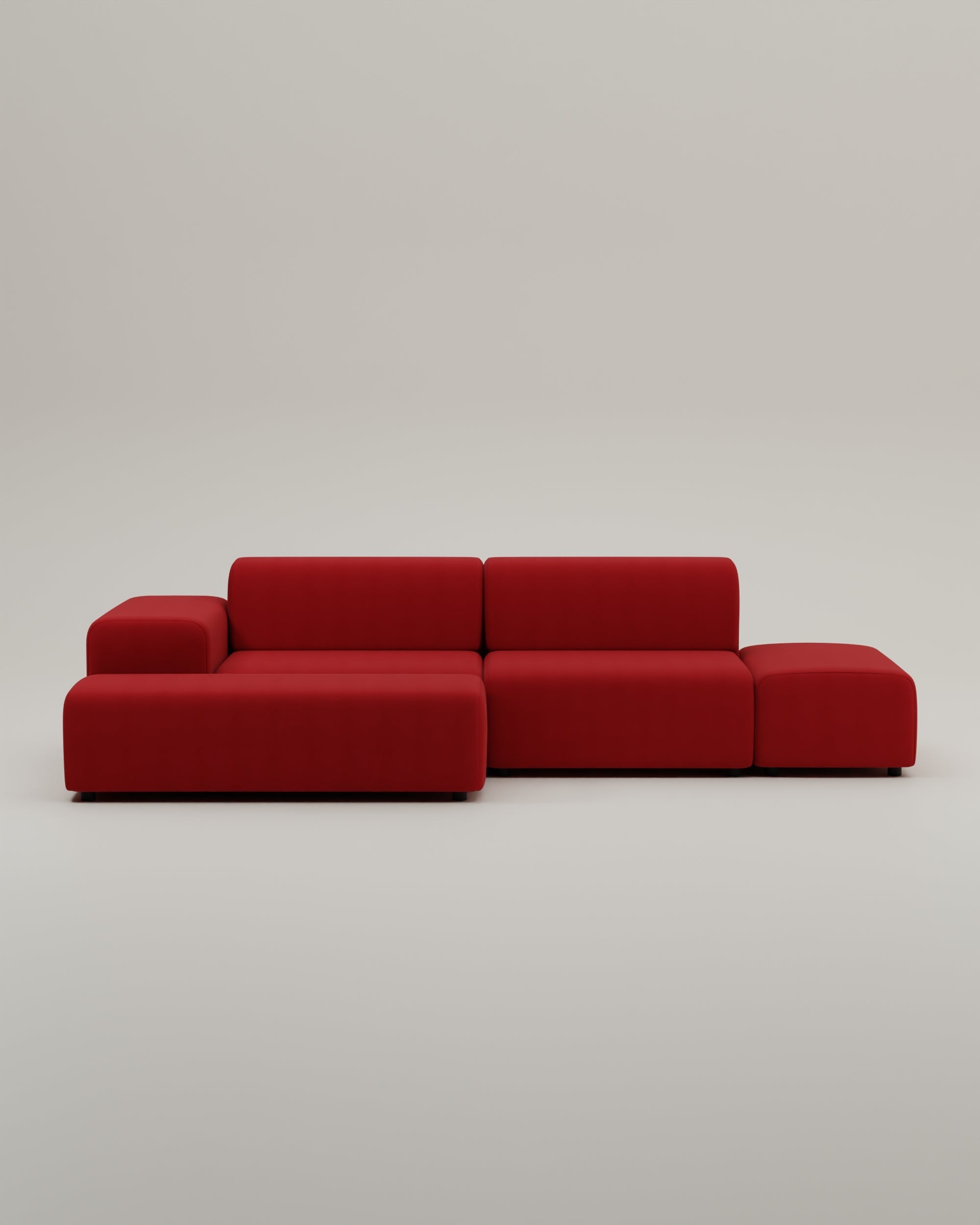 Stoffbezug - Modulares Ecksofa Nina 4-Sitzer