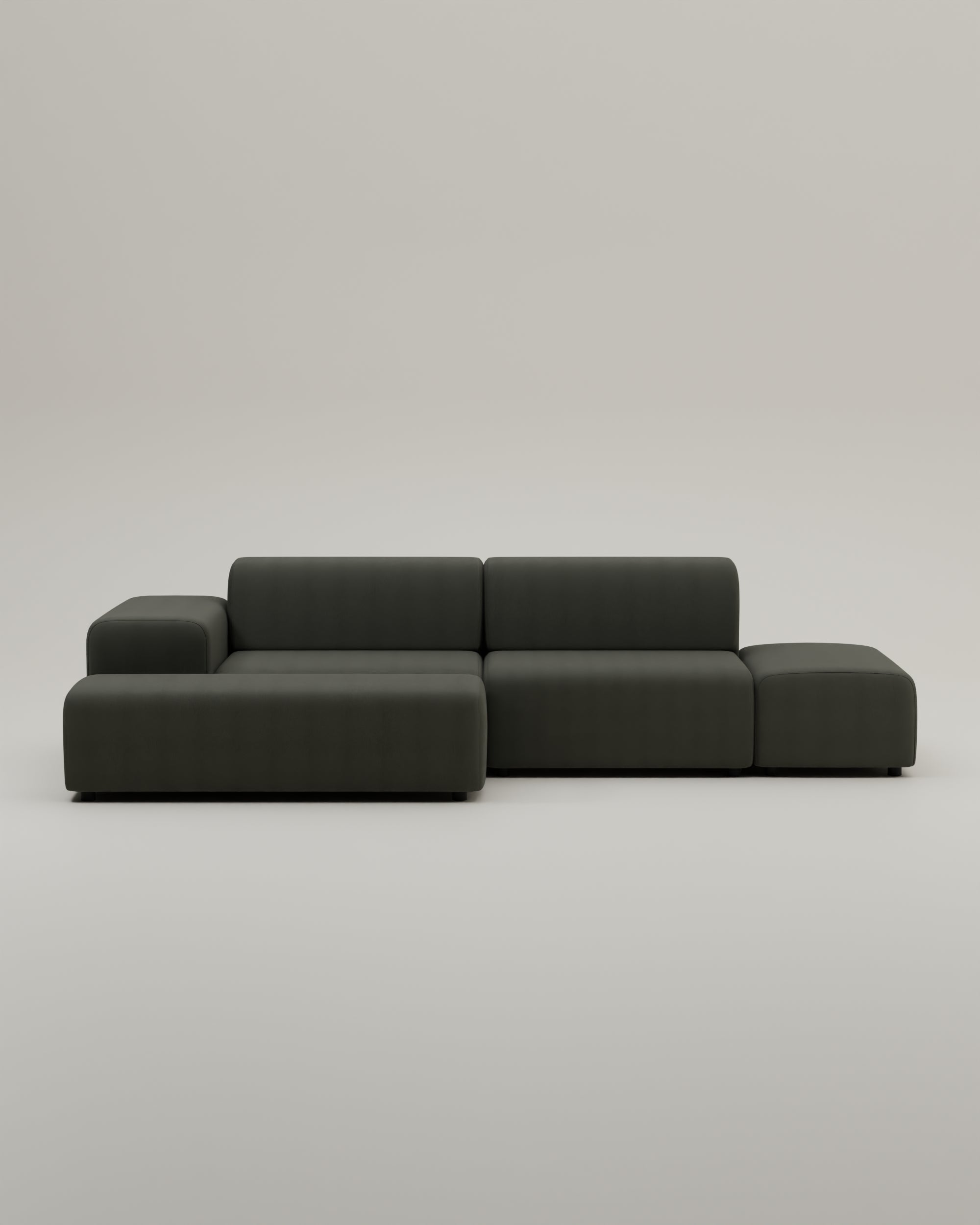 Stoffbezug - Modulares Ecksofa Nina 4-Sitzer