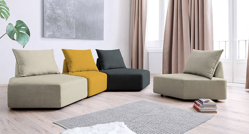 Divano componibile Katrina con funzione letto - tessuto Nova